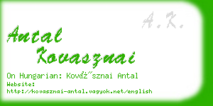 antal kovasznai business card